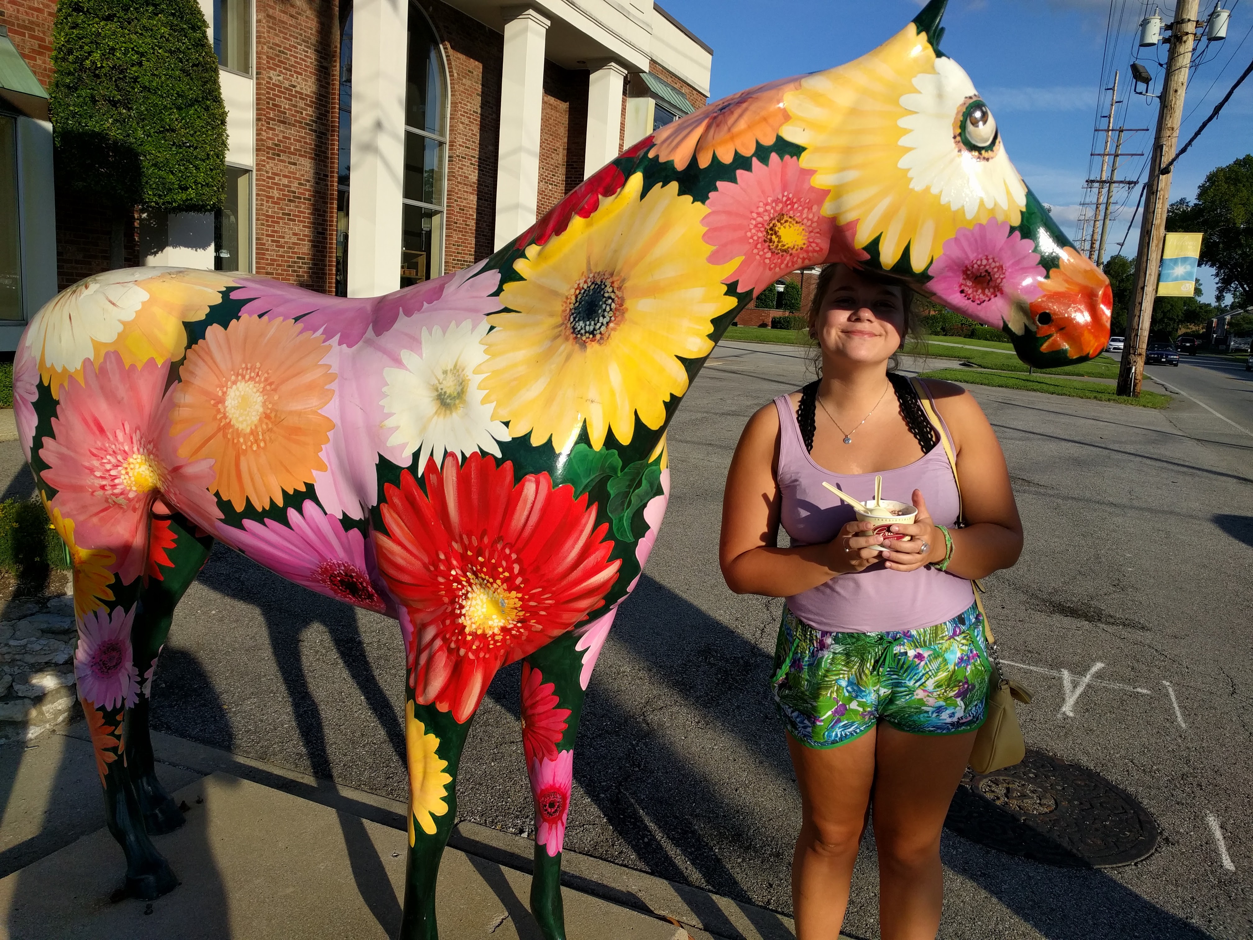 Flower horse with terrifying eyes