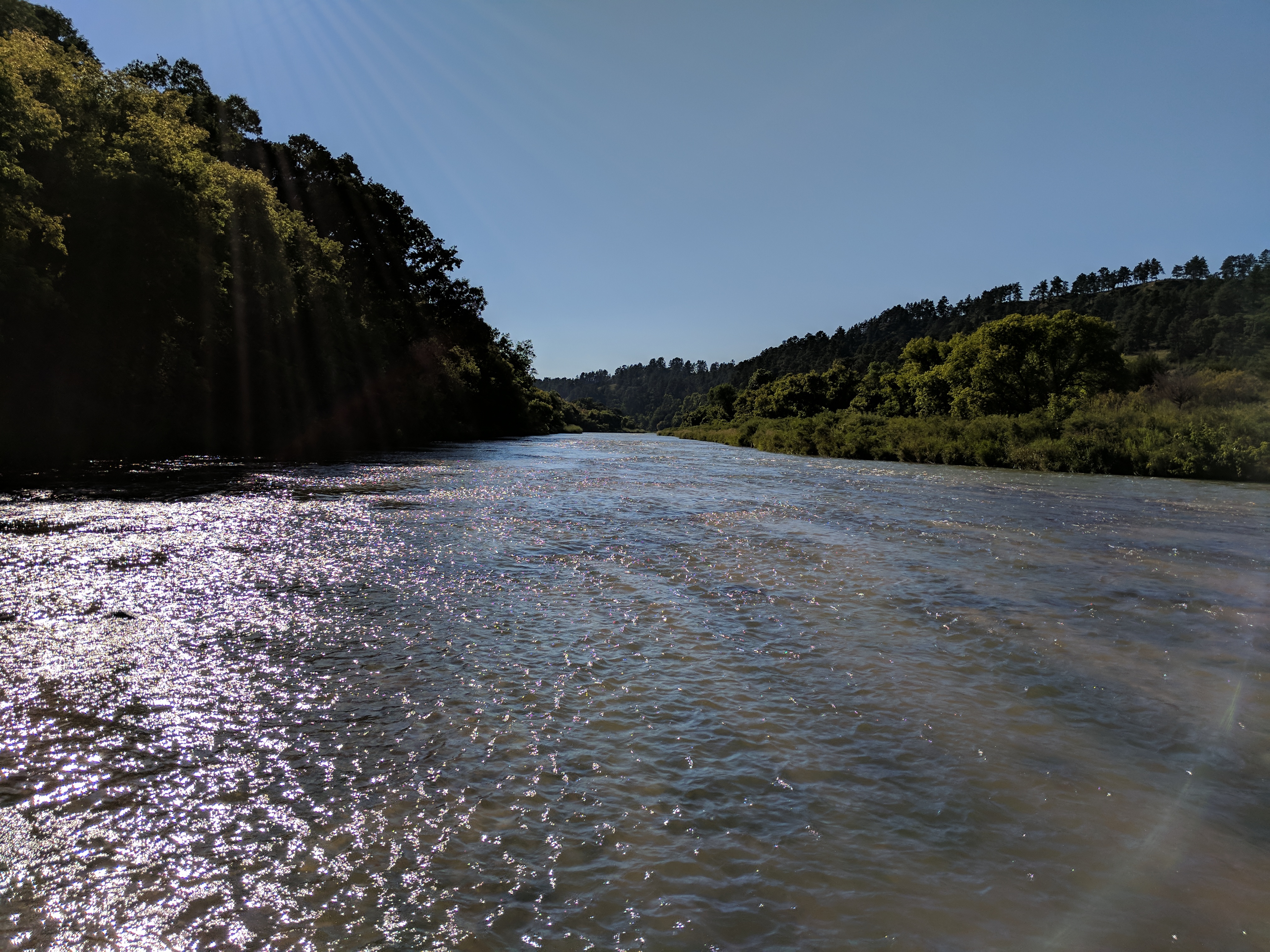 Niobrara river viewed from atop the shelf